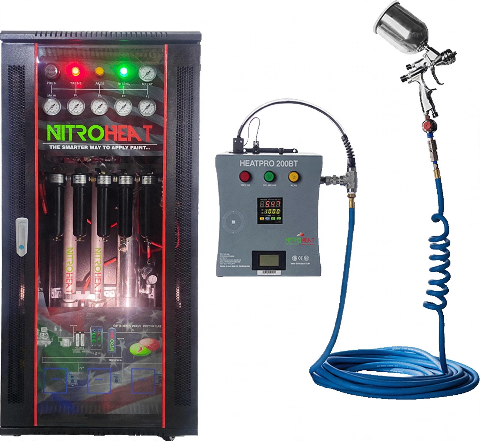 NitroMax 15 nitrogen generator with one HP200 heater controller and heated spray gun